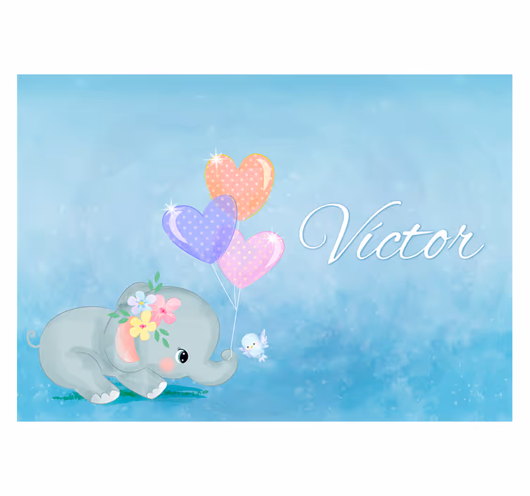 Baby olifant kinderkamer fotobehang - TenStickers