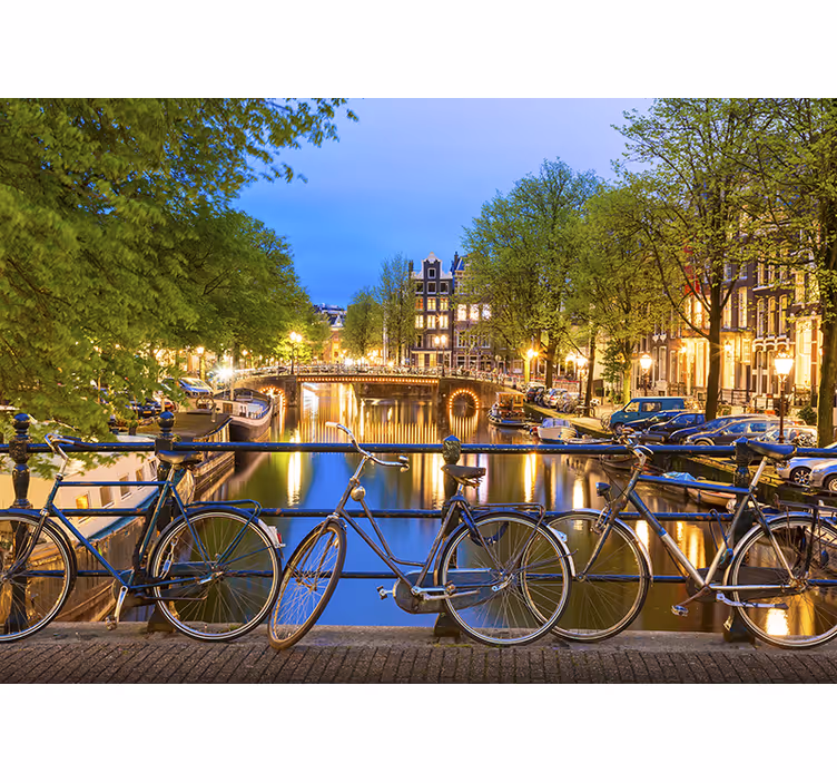 Fotobehang kanaal Amsterdam - TenStickers