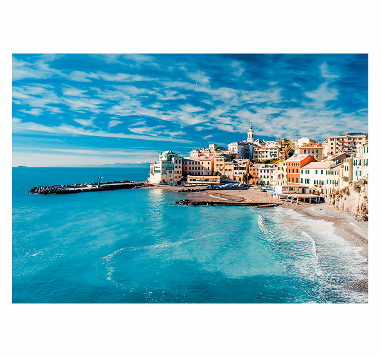 Fotobehang stad italiaans kustdorp - TenStickers