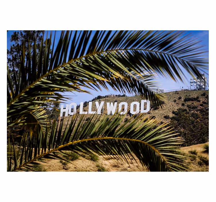 Fotobehang stad hollywood sign uitzicht - TenStickers