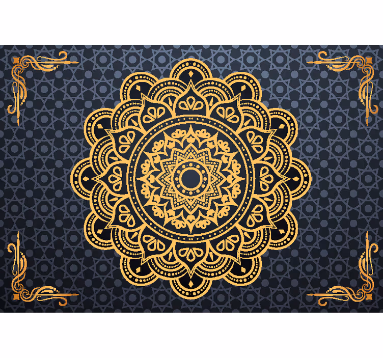 Gouden mandala fotobehang - TenStickers
