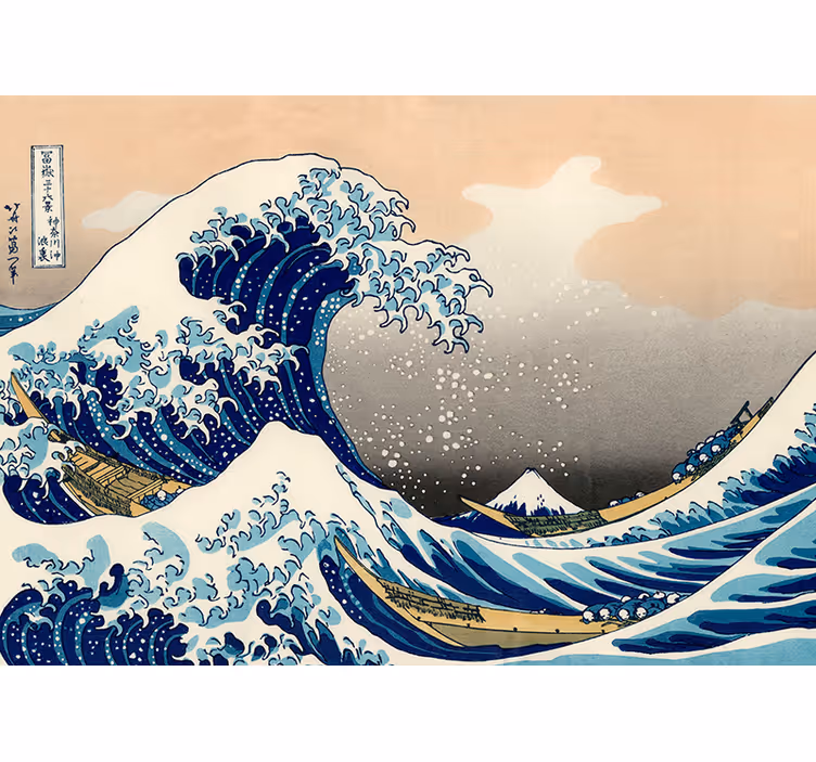 Fototapet landschap grote golf tsunami - TenStickers
