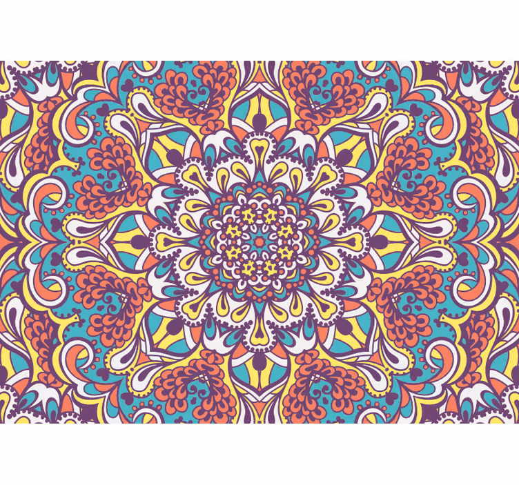 Fotobehang ruimte mandala met veel vormen - TenStickers