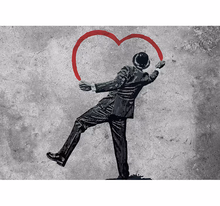 Straatkunst Banksy stijl fotobehang - TenStickers