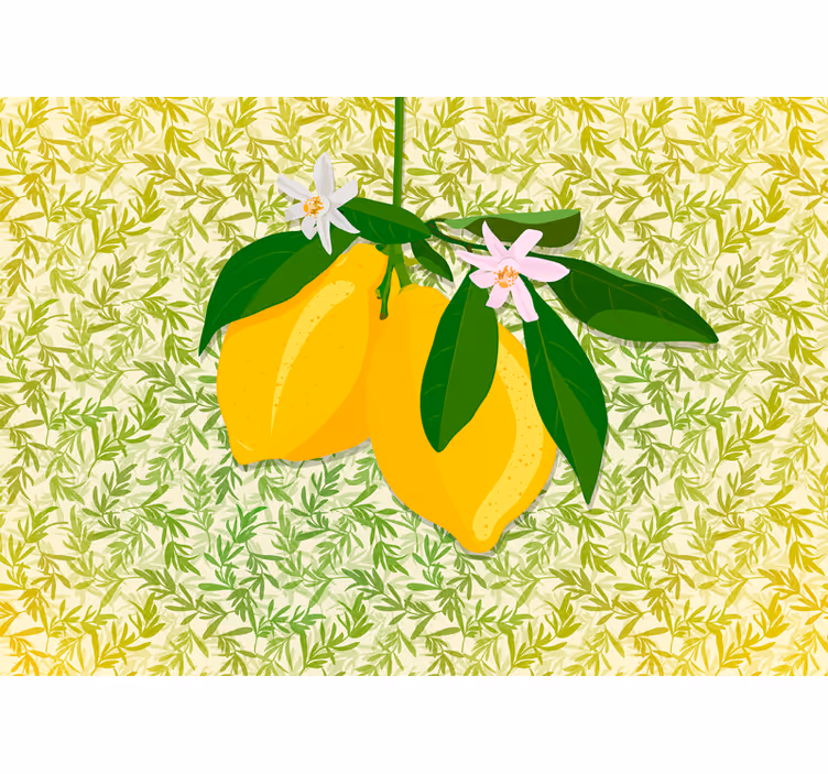 Fotobehang bloemen Citroenboom - TenStickers