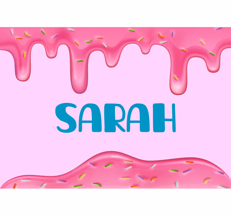 Gepersonaliseerd fotobehang drippende roze topping - TenStickers