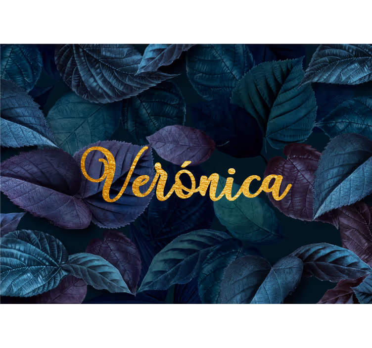 Elegant bladpatroon bloemen foto behang - TenStickers