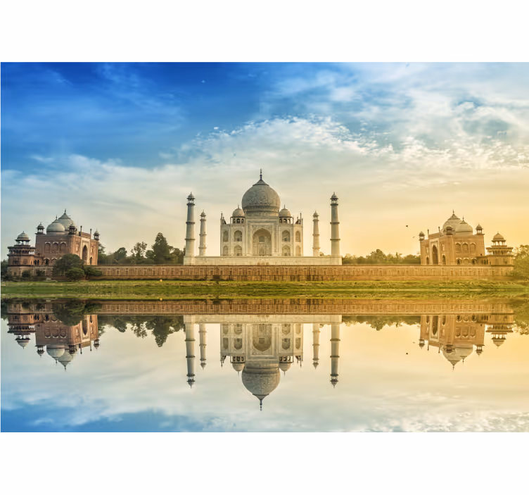 Fotobehang stad taj mahal spiegelbeeld - TenStickers