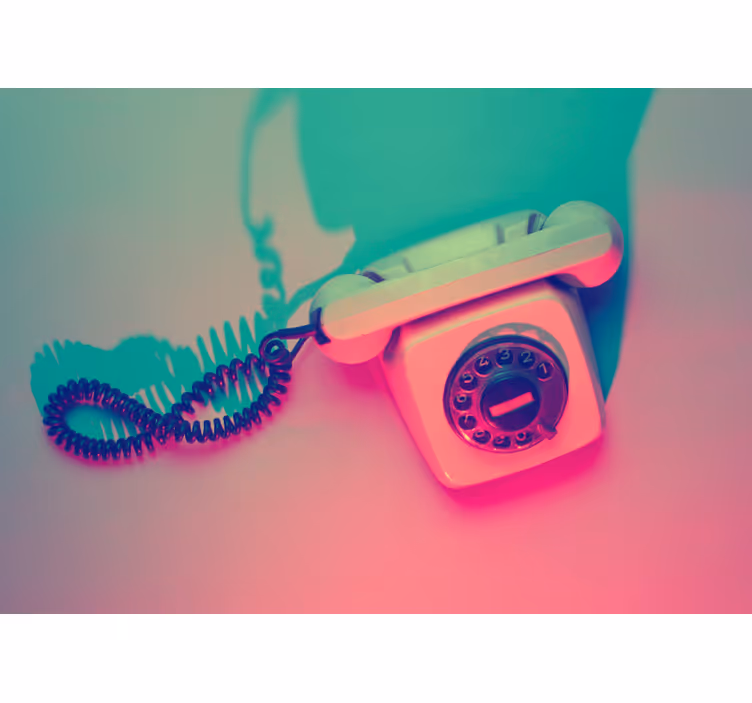 Retro telefoonontwerp Fotobehang graffiti - TenStickers