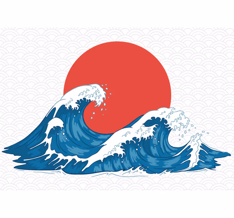 Fotobehang natuur ocean waves zonsopgang - TenStickers