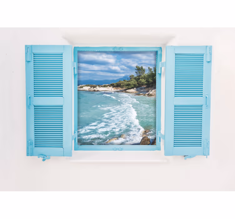 Rustig uitzicht op de kust fotobehang zee - TenStickers