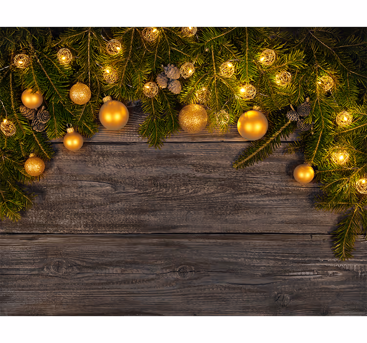 Gouden vakantie elegantie fotobehang kerst - TenStickers
