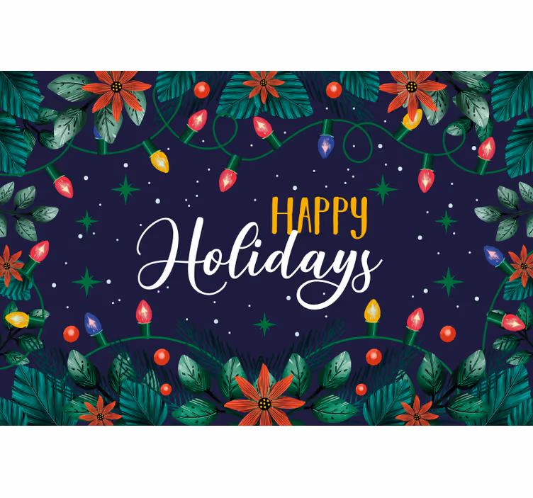 Feestelijke vakantiegroeten fotobehang kerst - TenStickers