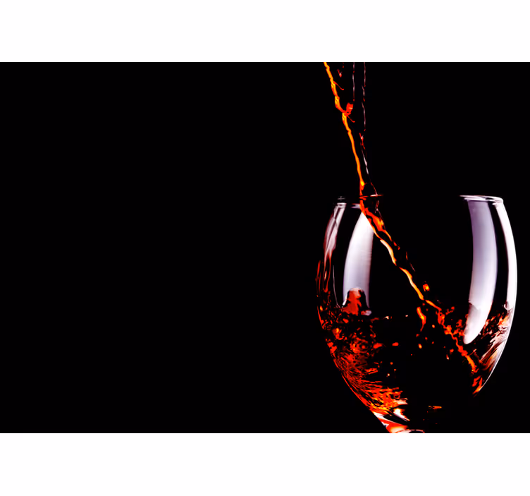 Fotobehang muziek flowing wine splash - TenStickers