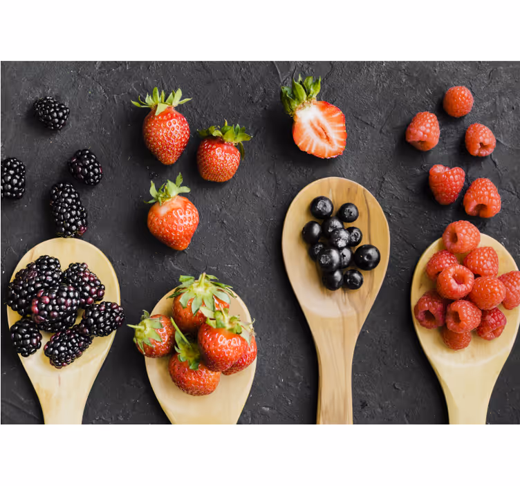 Bloemen foto behang berry collectie weergave - TenStickers