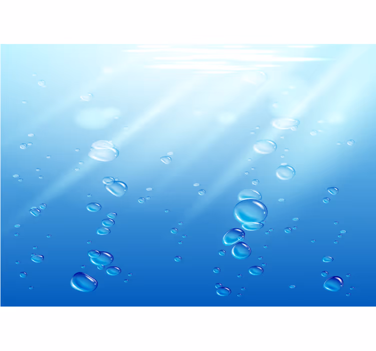 Fotobehang natuur onderwaterbubbelscène - TenStickers