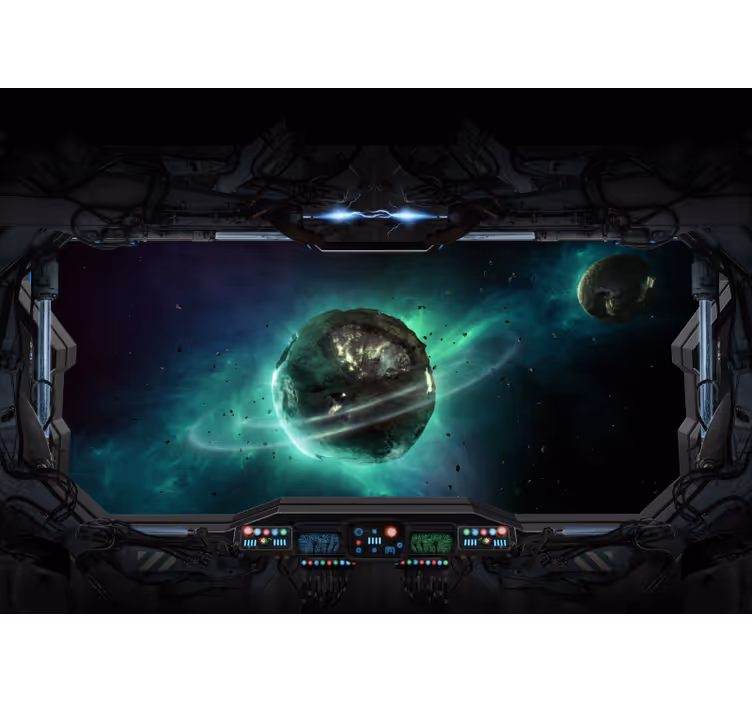 Fotobehang ruimte kosmisch planeetoverzicht - TenStickers