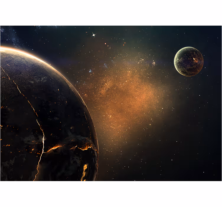 Galactische planetaire weergave fotobehang ruimte - TenStickers