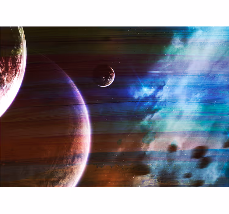 Kosmische planetaire scène fotobehang ruimte - TenStickers