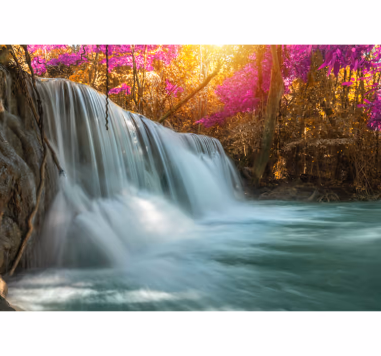 Foto behang waterval grote cascade stroom - TenStickers