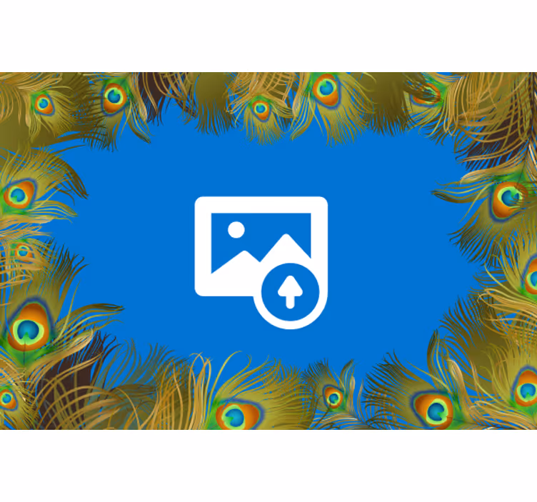 Pauwenveer omringen fotobehang print - TenStickers