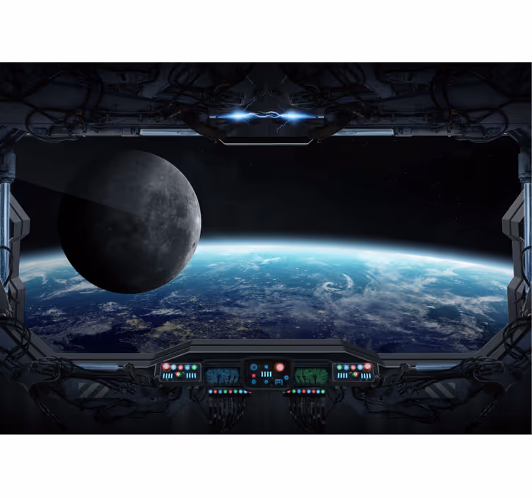 Fotobehang ruimte kosmisch uitzicht - TenStickers
