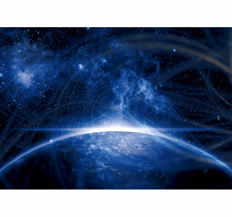 Uitzicht op de hemelse horizon fotobehang ruimte - TenStickers