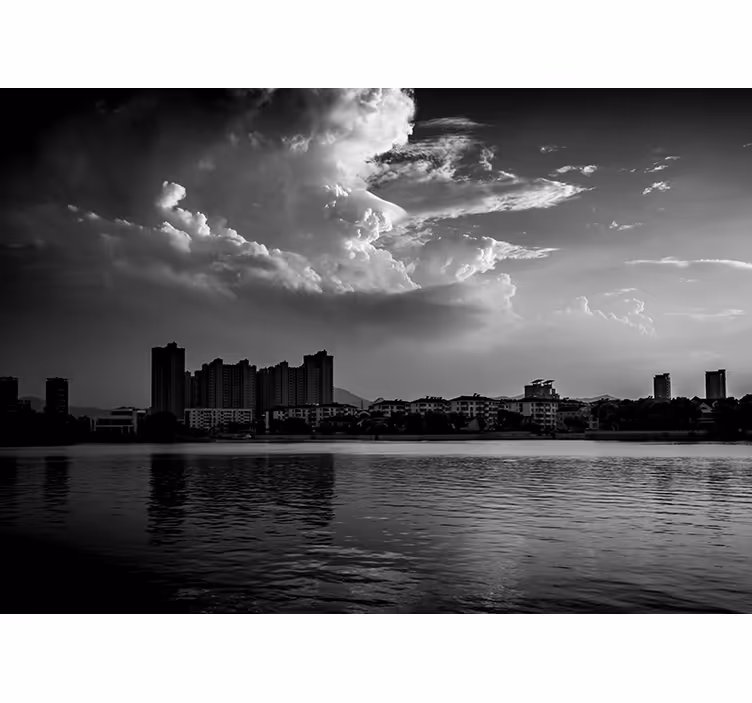 Stedelijke reflectie skyline fotobehang stad - TenStickers
