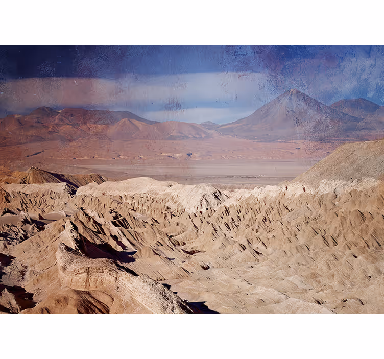 Woestijn berglandschap fototapet landschap - TenStickers