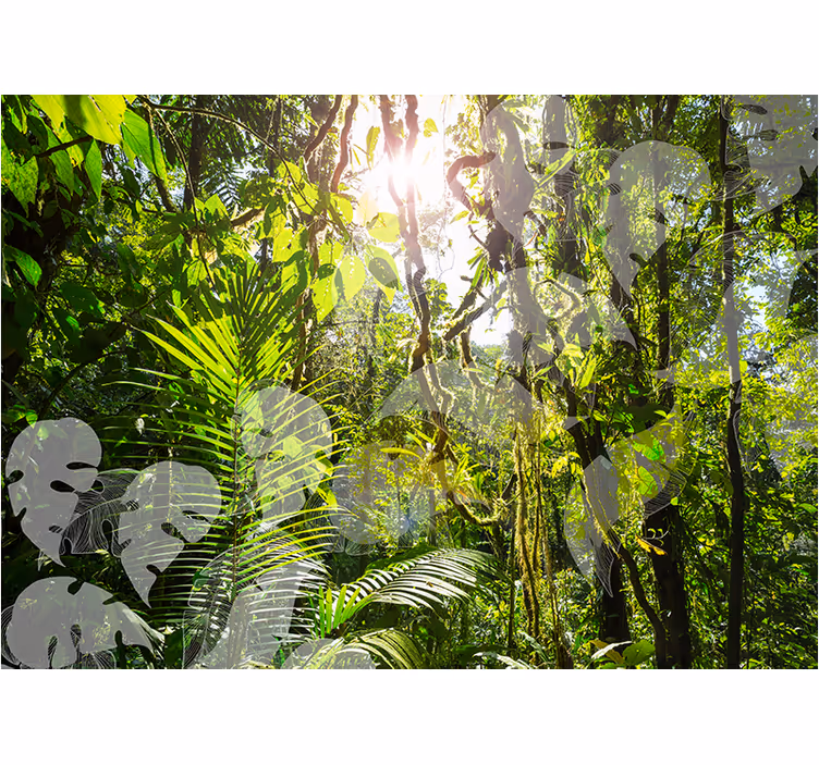 Weelderig groen toevluchtsoord fotobehang natuur - TenStickers