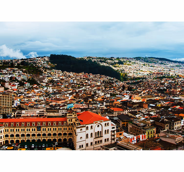 Andes stadsgezicht fotobehang stad - TenStickers