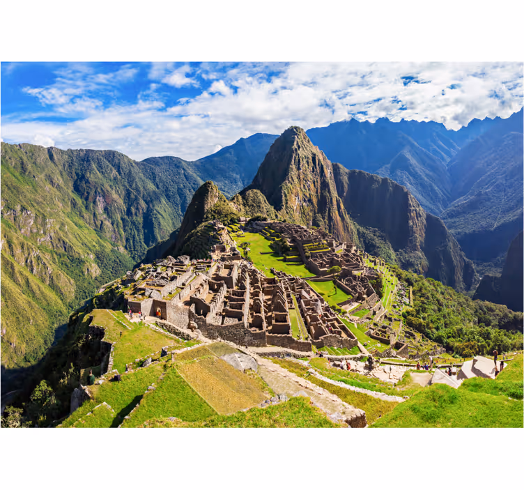 Landschap van machu picchu fotobehang stad - TenStickers