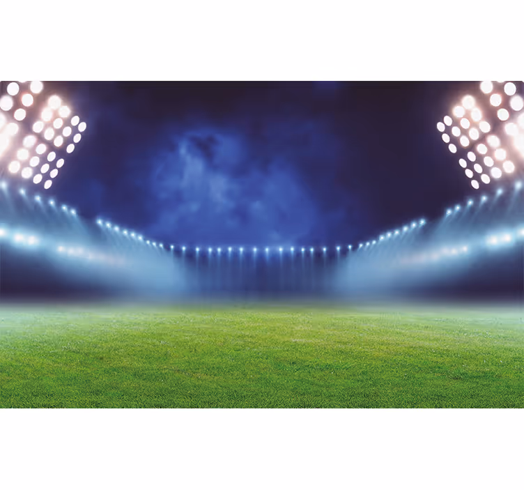 Stadionverlichting nacht fotobehang stad - TenStickers