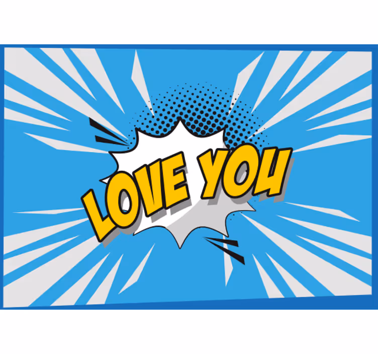 Ik hou van je bericht explosie foto behang liefde - TenStickers