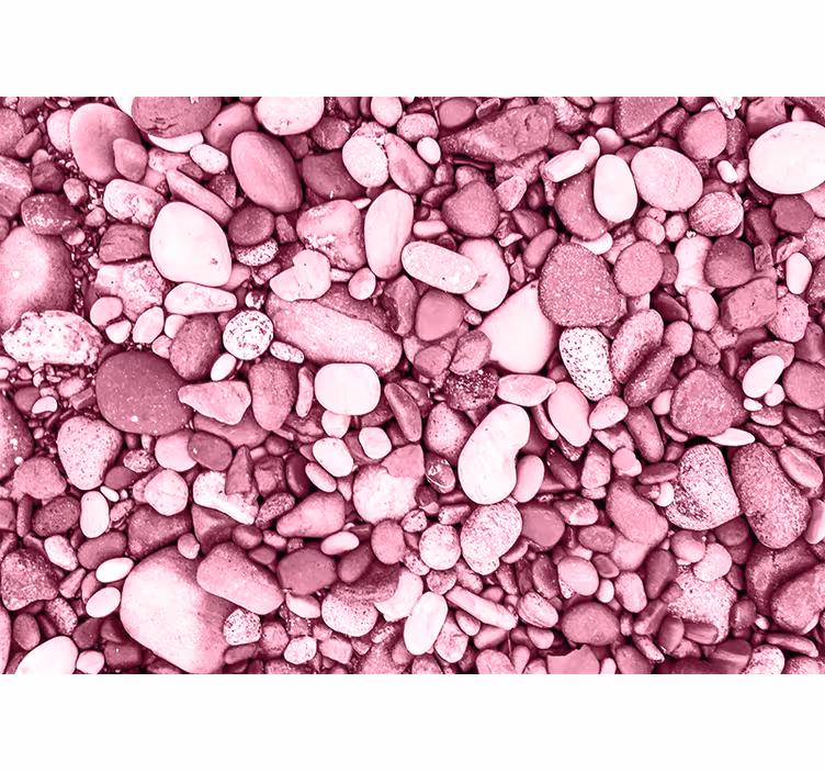 Roze kiezel arrangement fotobehang badkamer - TenStickers