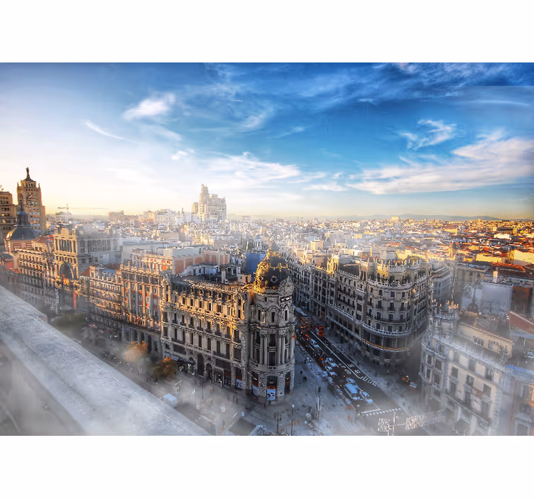 Fotobehang madrid stadse uitzicht - TenStickers