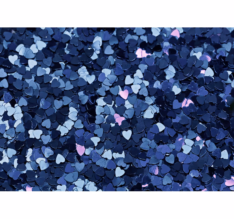 Hartvormige confetti foto behang liefde - TenStickers