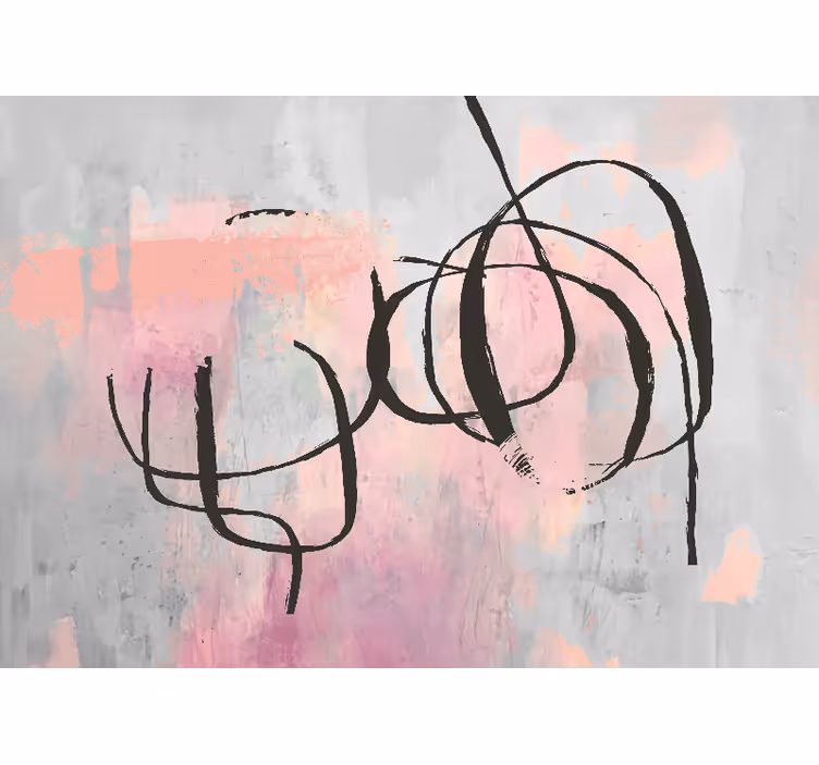 Abstract fotobehang dynamische gebogen lijnen - TenStickers