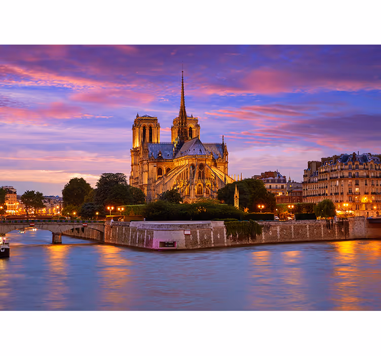Fotobehang parijs notre dame basiliek - TenStickers