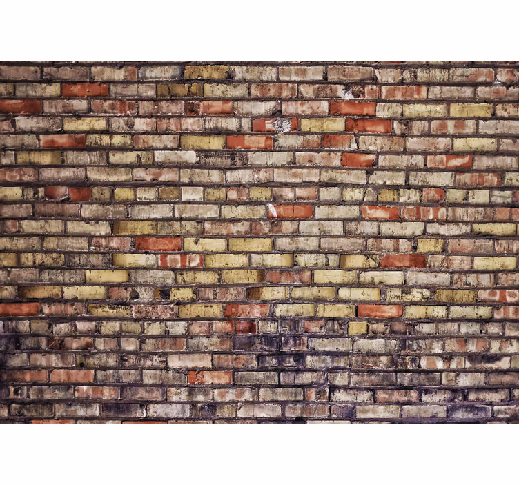 Fotobehang bakstenen vintage baksteenstructuur - TenStickers