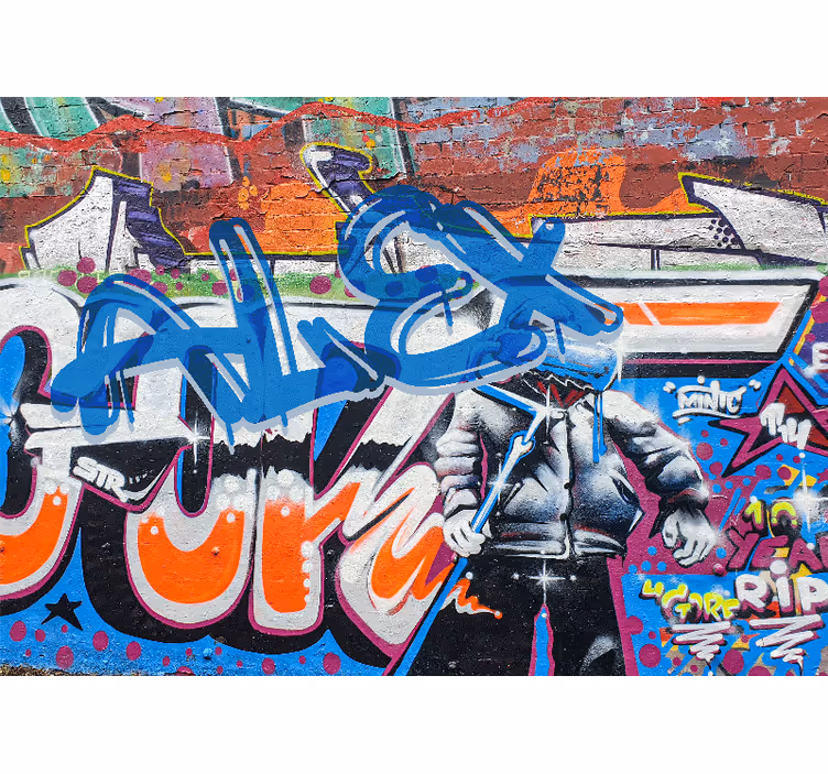 Stedelijke straatstijl Fotobehang graffiti - TenStickers