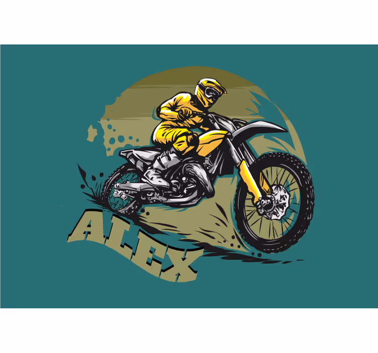 Fotobehang voertuigen motocross rijdende actie - TenStickers