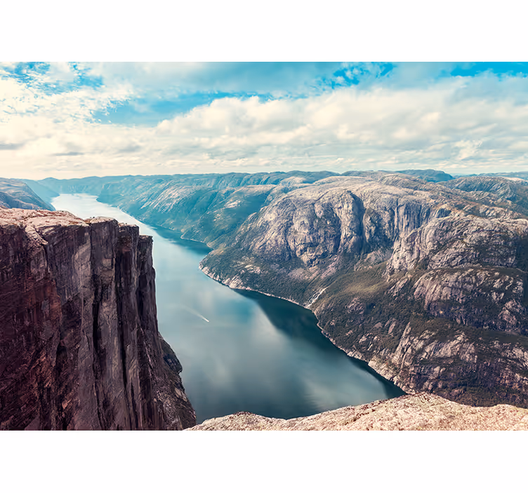Fototapet landschap grand fjord perspectief - TenStickers