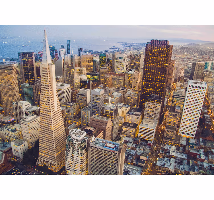 Fotobehang stad san francisco skyline - TenStickers