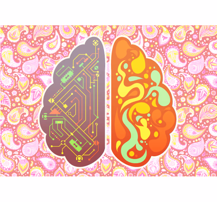 Hersencircuitpatronen abstract fotobehang - TenStickers