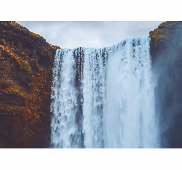 Majestueuze watervalstroom foto behang waterval - TenStickers