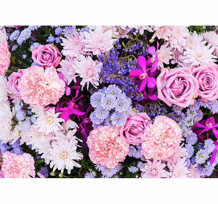 Bloemstuk arrangement bloemen foto behang - TenStickers
