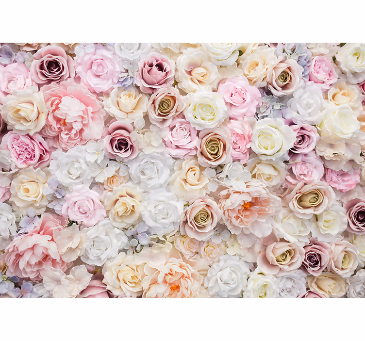 Bloemen foto behang delicaat rozenarrangement - TenStickers