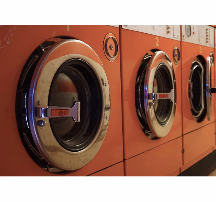Vintage wasmachines fotobehang voertuigen - TenStickers
