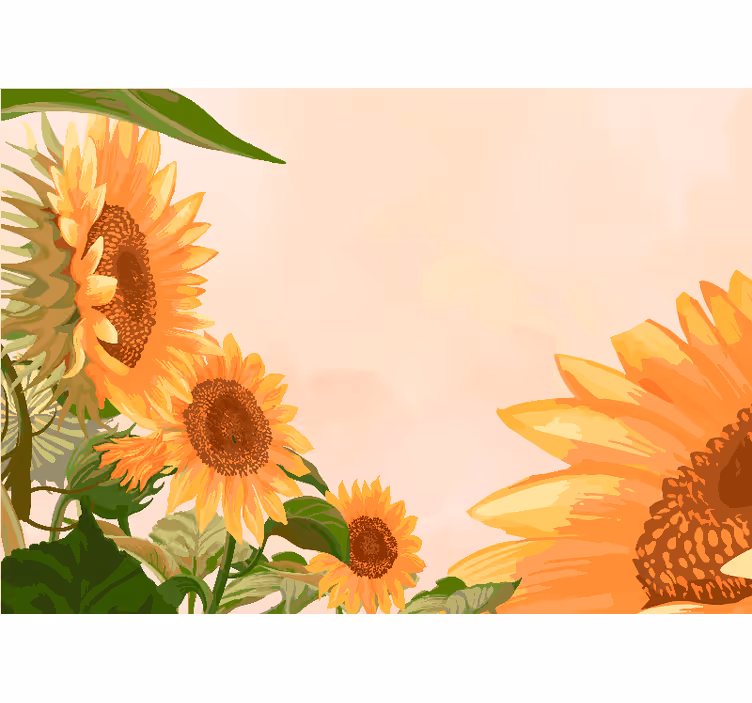 Zonnebloem bloei bloemen foto behang - TenStickers